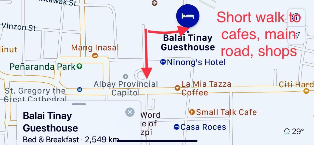 Balai Tinay Guesthouse Legazpi Kültér fotó